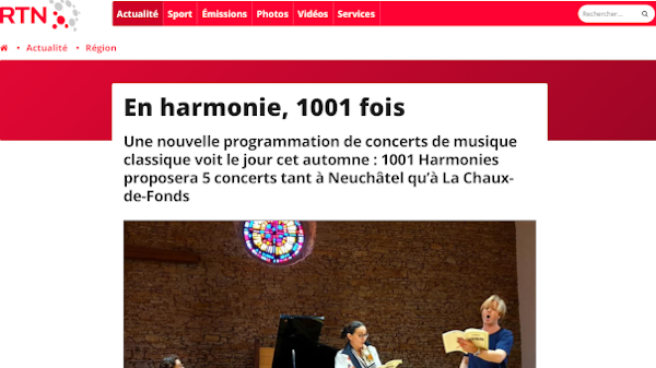 RTN : « En harmonie, 1001 fois »