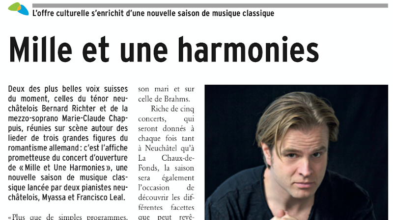 Zeitung Vivre la Ville : « Mille et une harmonies »