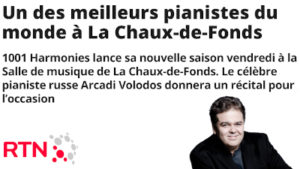 Un des meilleurs pianistes du monde à La Chaux-de-Fonds