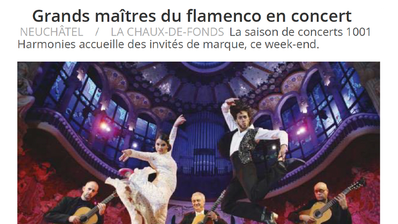 ArcInfo « Grands maîtres du flamenco en concert »